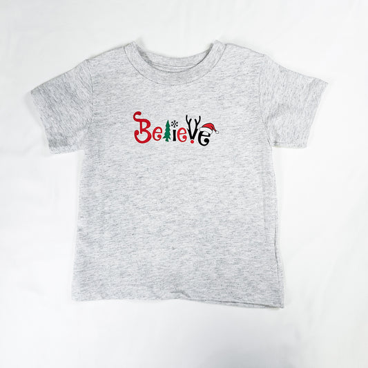 Believe in Christmas Gray Tee