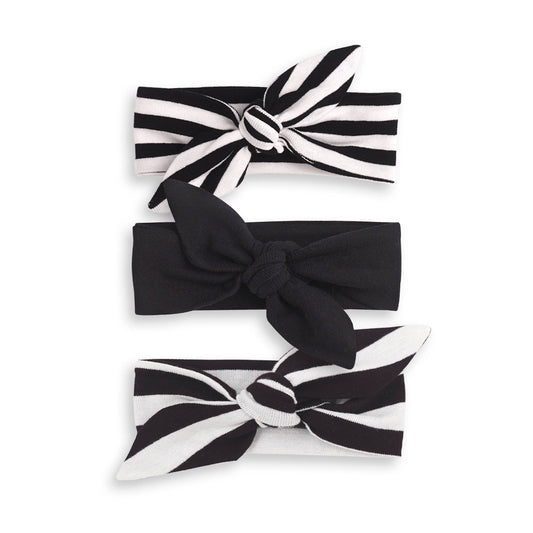 Riley Baby Girl's Black Stripe Cotton Headband: Thin Black Stripe