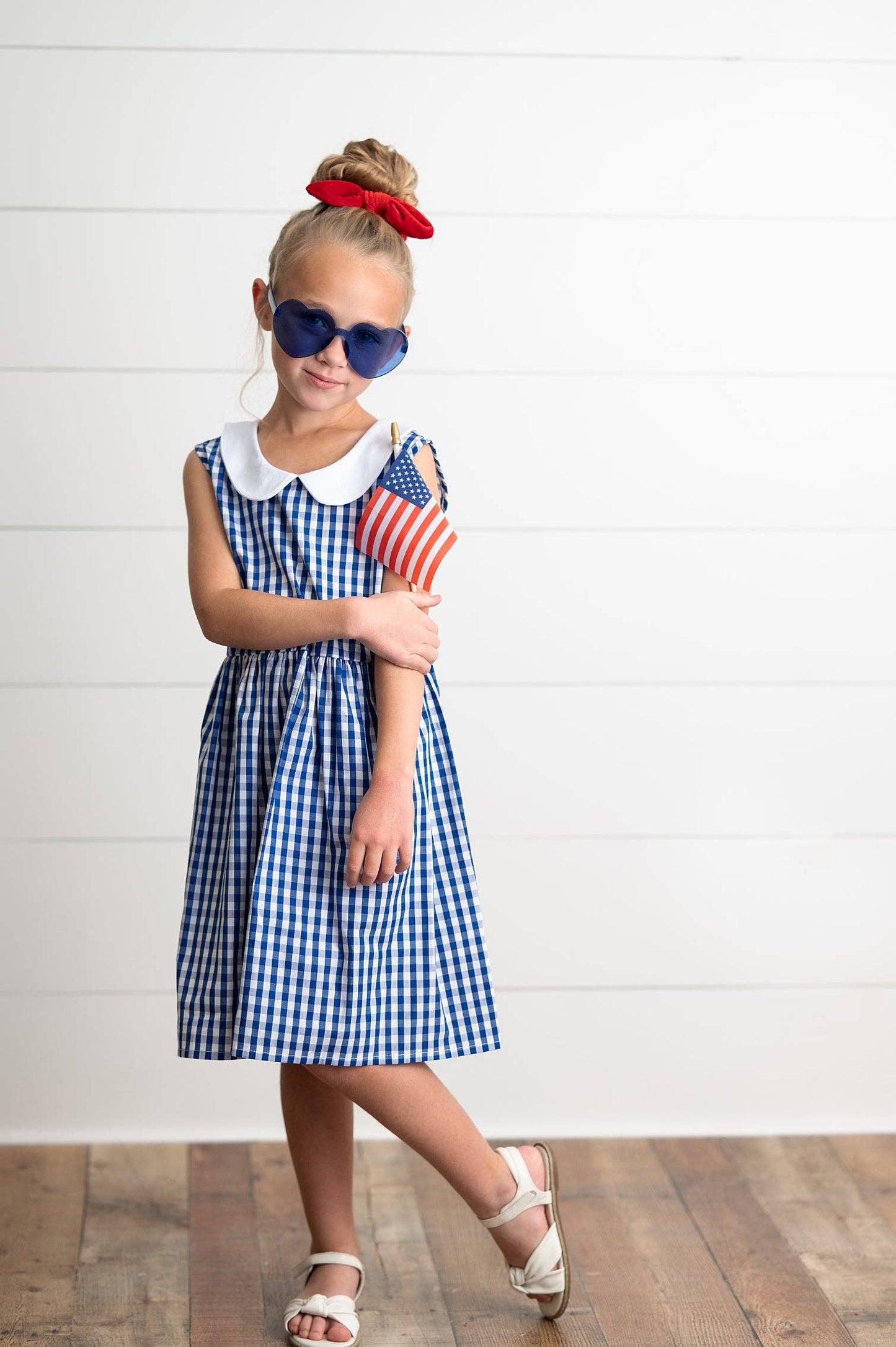 Alice Navy Check Gingham Dress