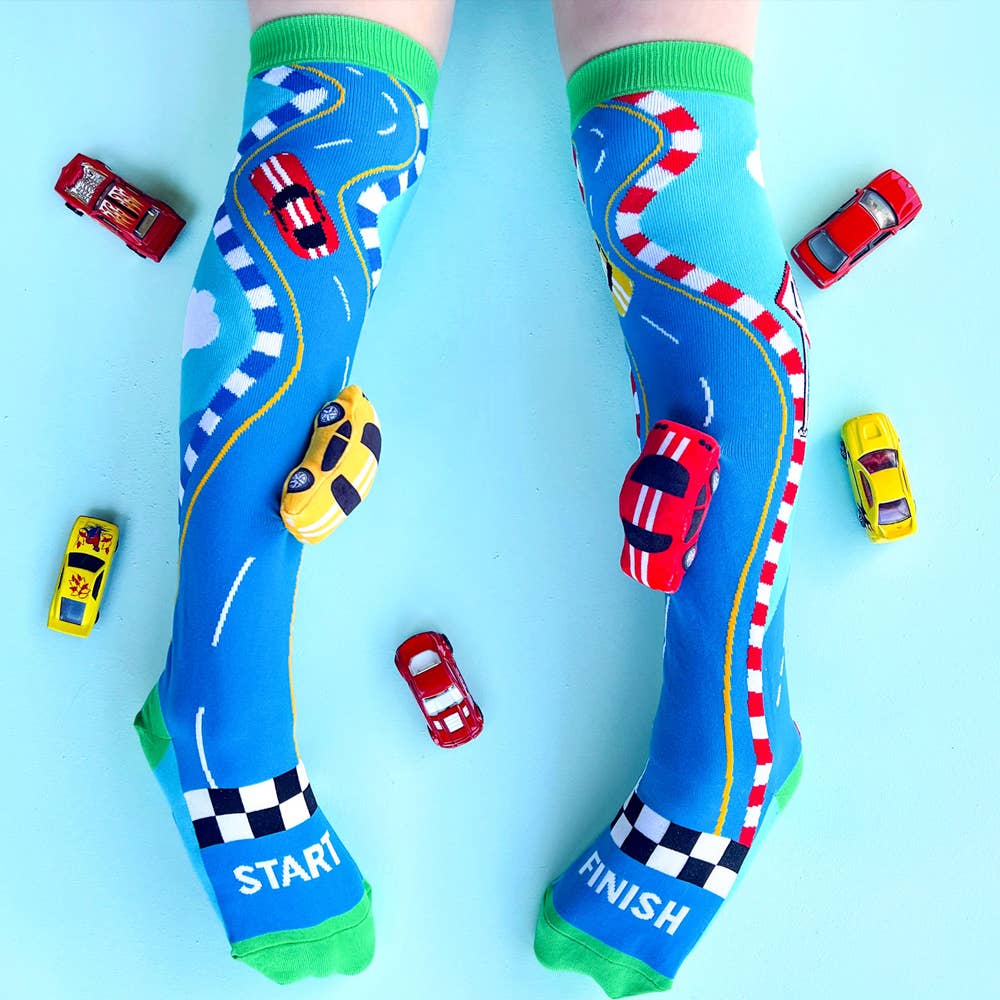 RACING CARS SOCKS: Kids & Adults Age 6 - 99