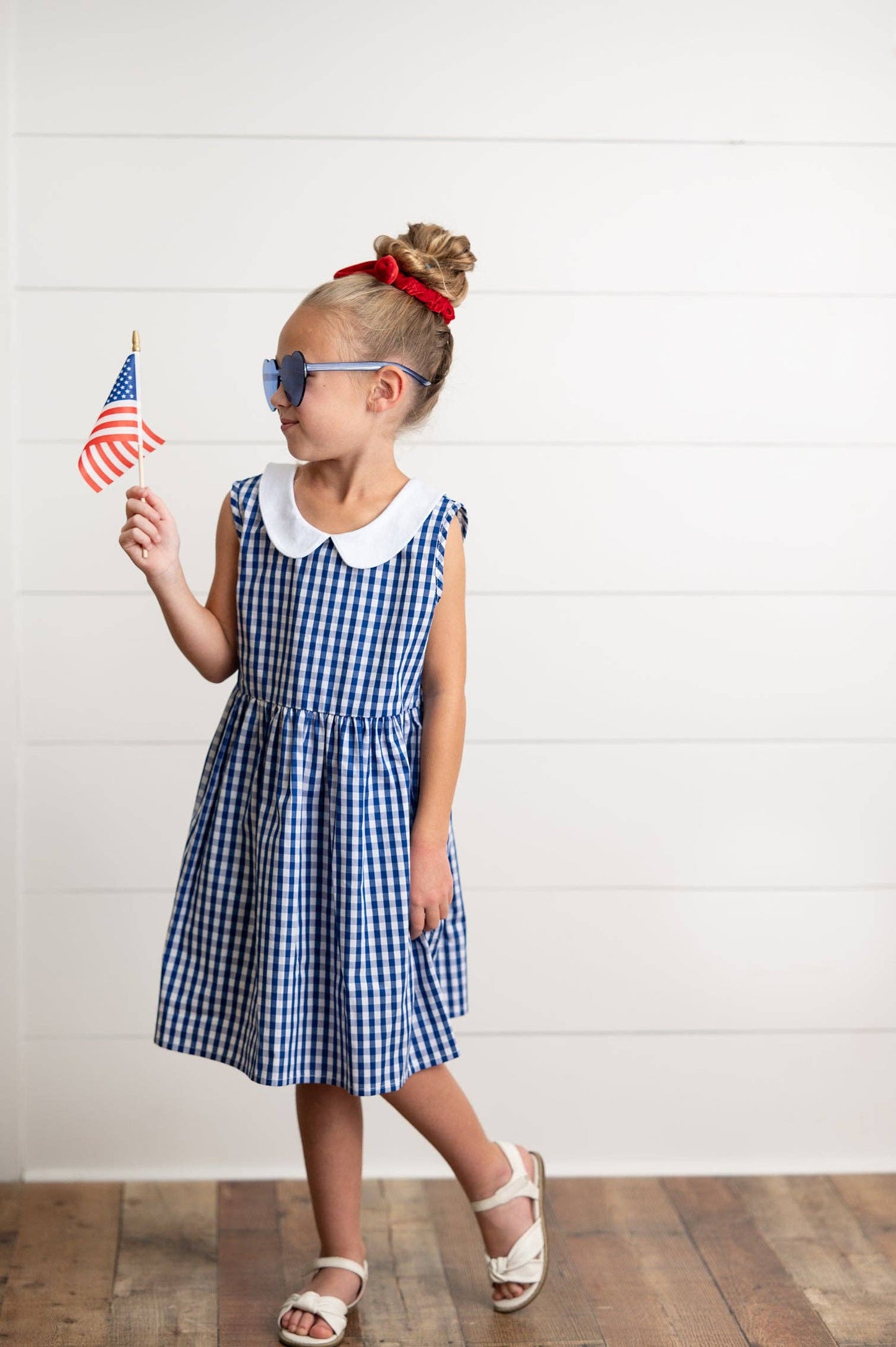 Alice Navy Check Gingham Dress