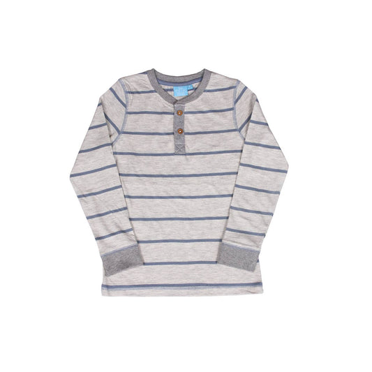 Maverick Long Sleeve Striped Henley