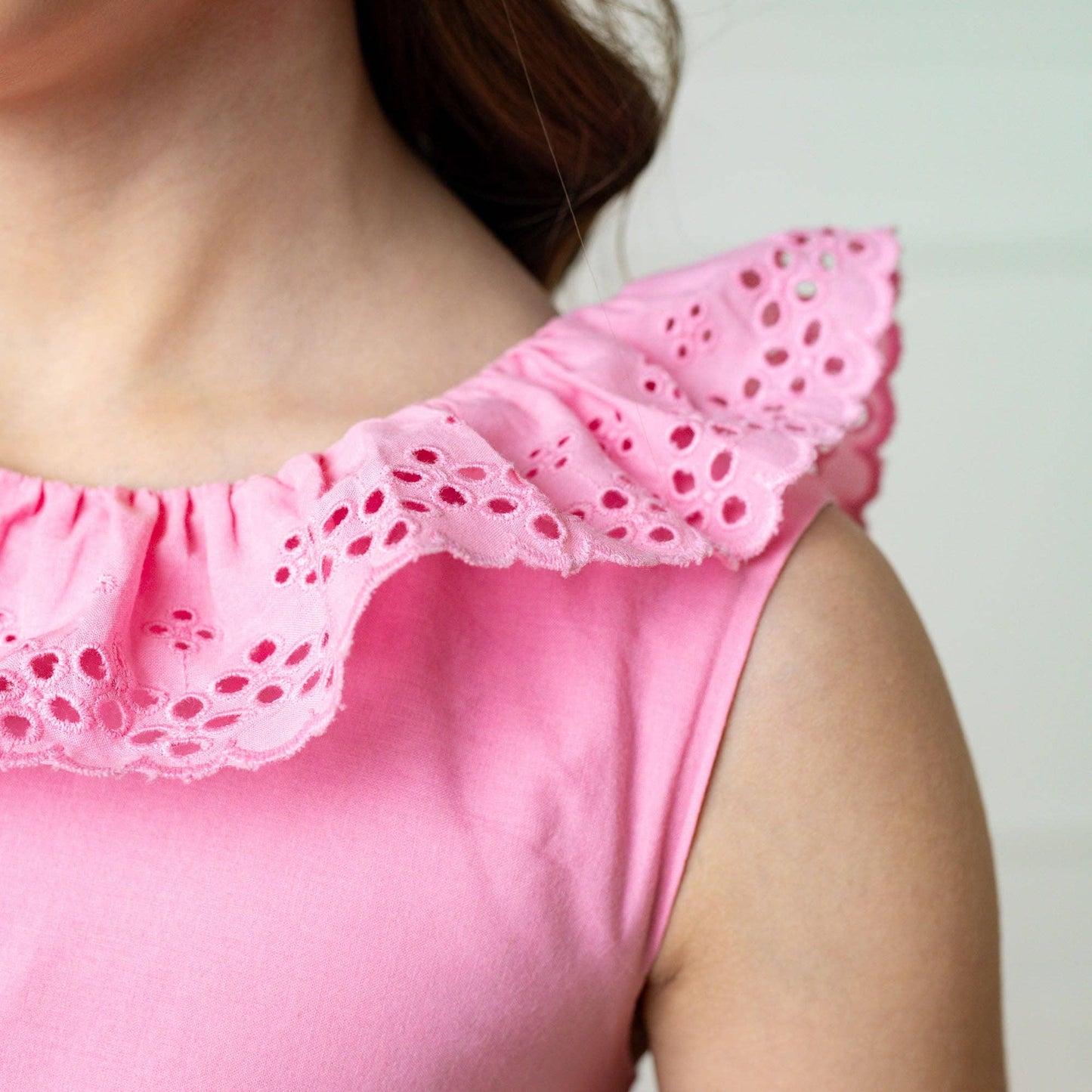 Leah Organic Ruffle Collar Party Dress