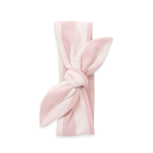 Clara Baby Girl Pink Stripe Cotton Headbands