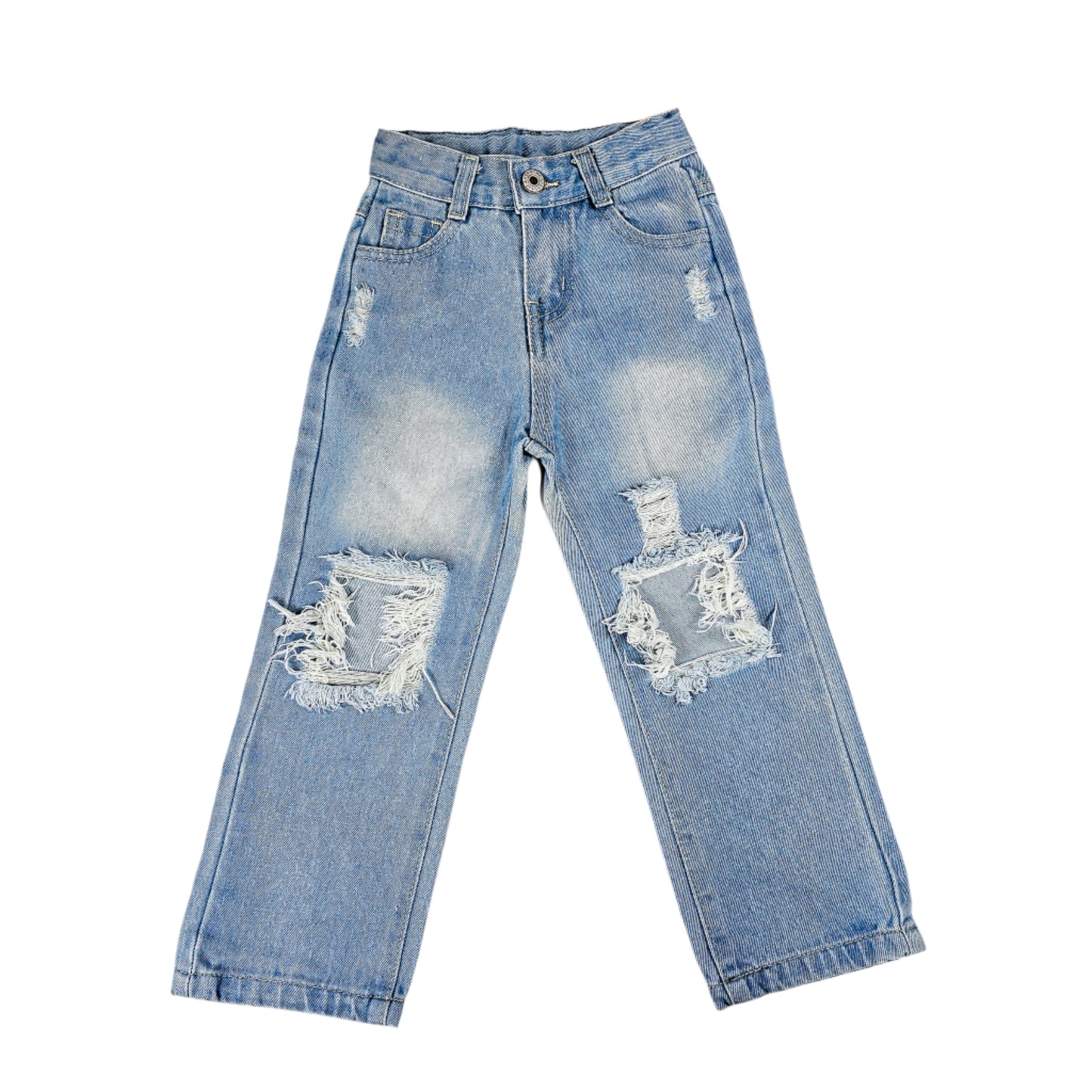 Gianna Ripped Hole Loose Fit Denim Pants