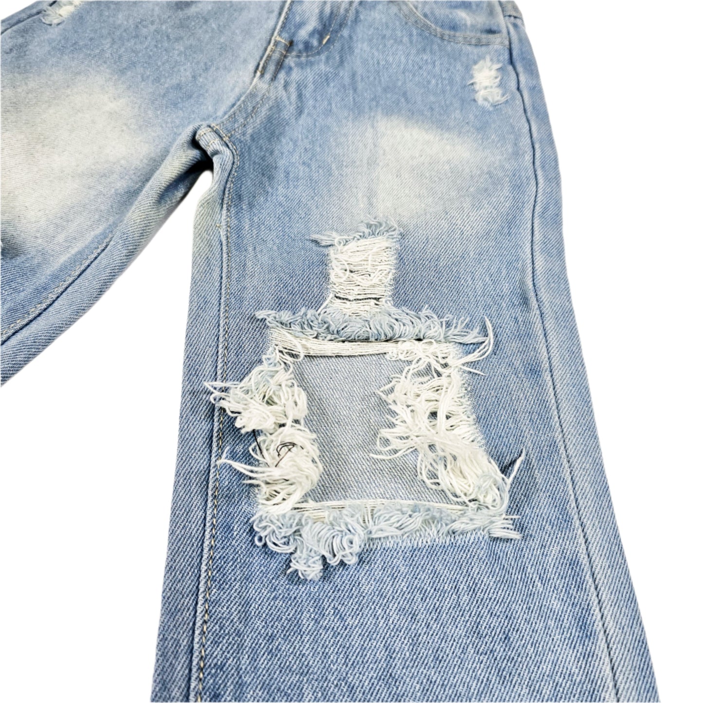 Gianna Ripped Hole Loose Fit Denim Pants
