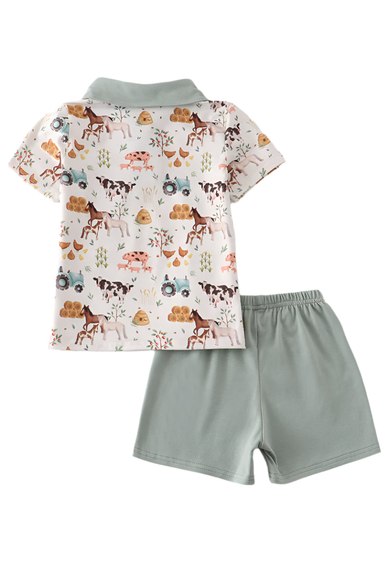 Sage Farm Animal Boy Set