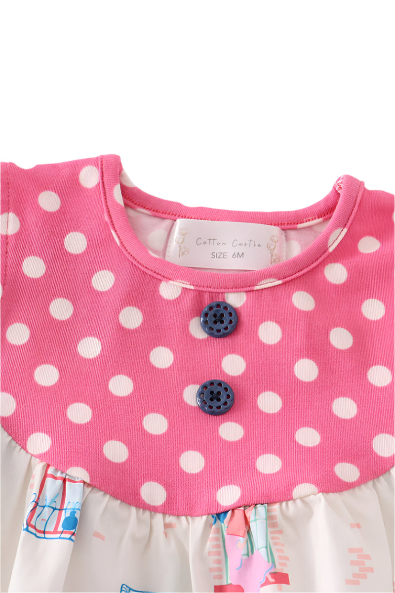 Balcony Print Dot Romper