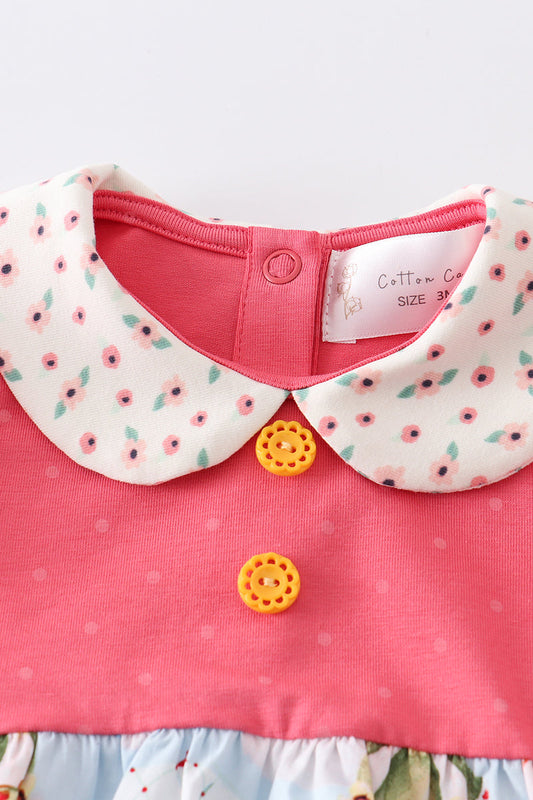 Pink Balloon Puff Sleeve Romper