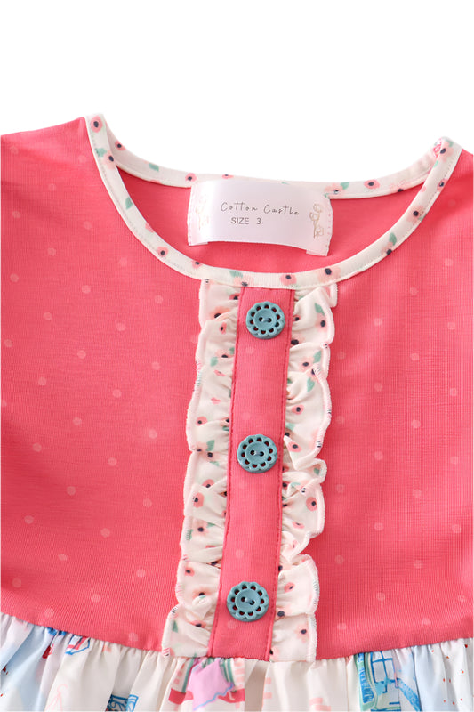Pink Balloon Puff Sleeve Dress