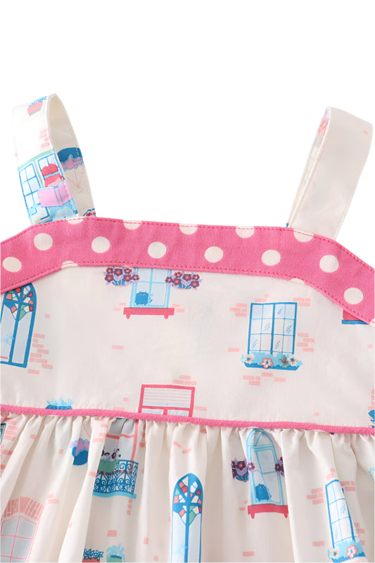 Balcony Print Strap Short Set