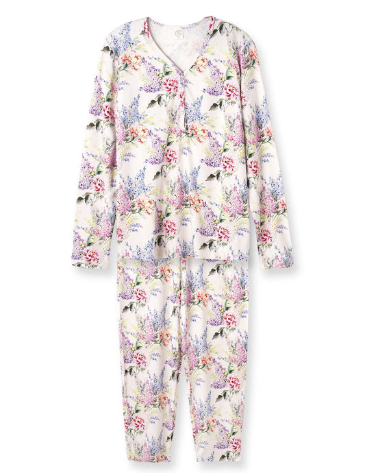 Floral-patterned onesie on a white background