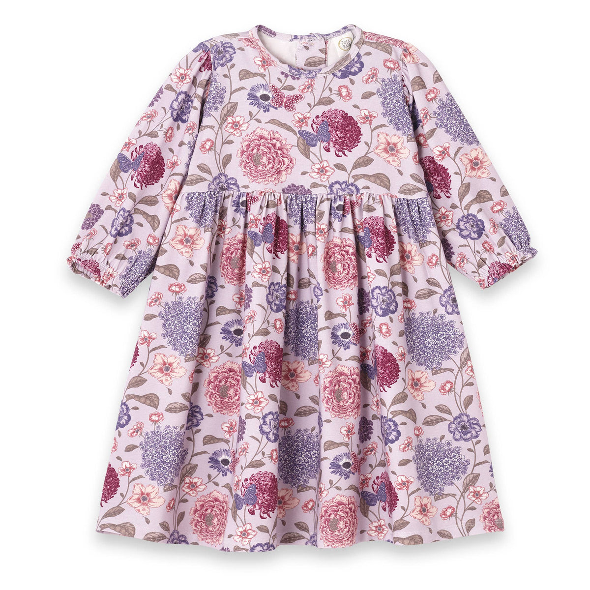 Floral Long Sleeve Girls Dress – Vintage Bloom