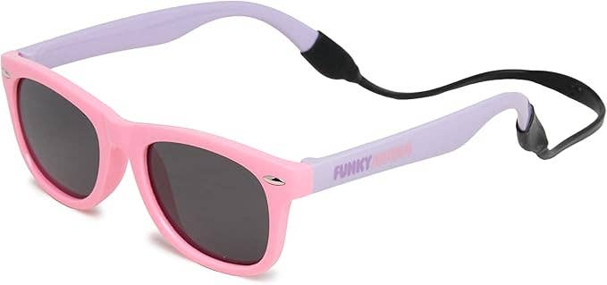 Toddler Pink/Purple Smoke Lenses Flexible Wire Sunglasses Age 2-7 years