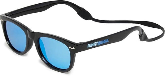 Toddler Flexible Wire Black Mirror Lenses Sunglasses Ages 2-7