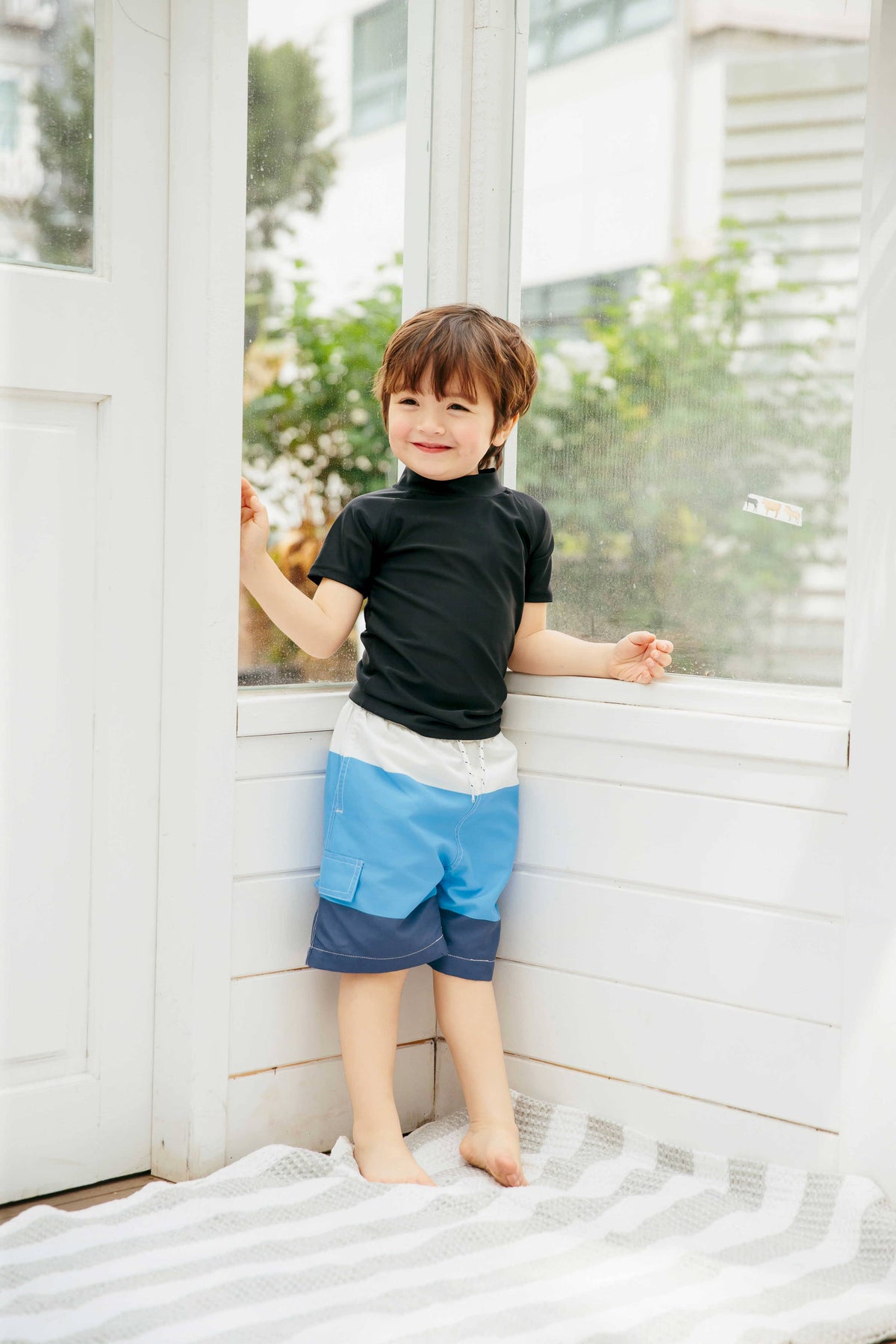 Andrew Blue Boy Swim Trunks Shorts