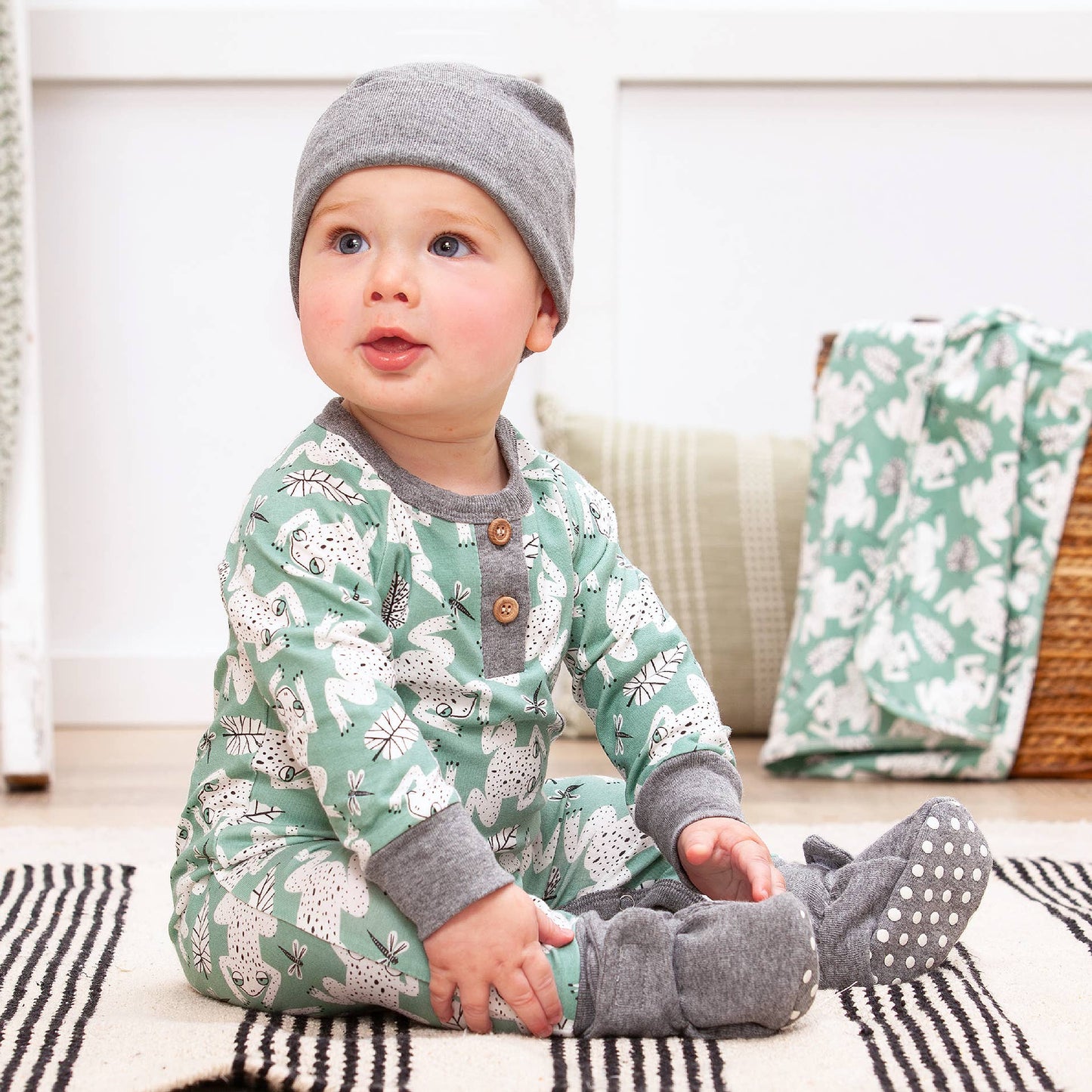 Ryan Leapfrog Bamboo Henley Romper