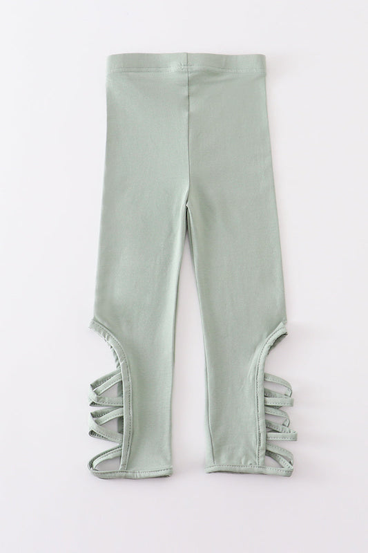 Sage Hollow Out Leggings