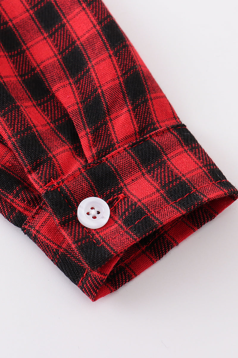 Red Plaid Button Down