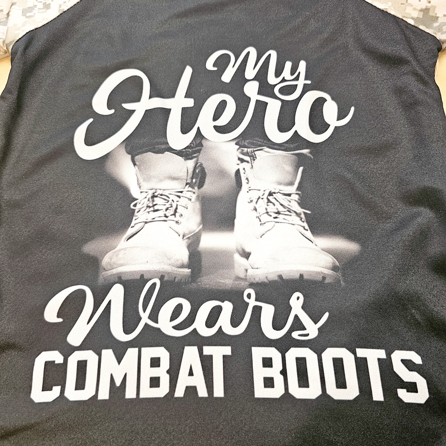 Camo Combat Boots Short Sleeve 2 Piece Set