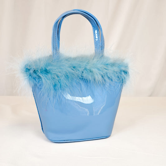 Blue Feather Purse