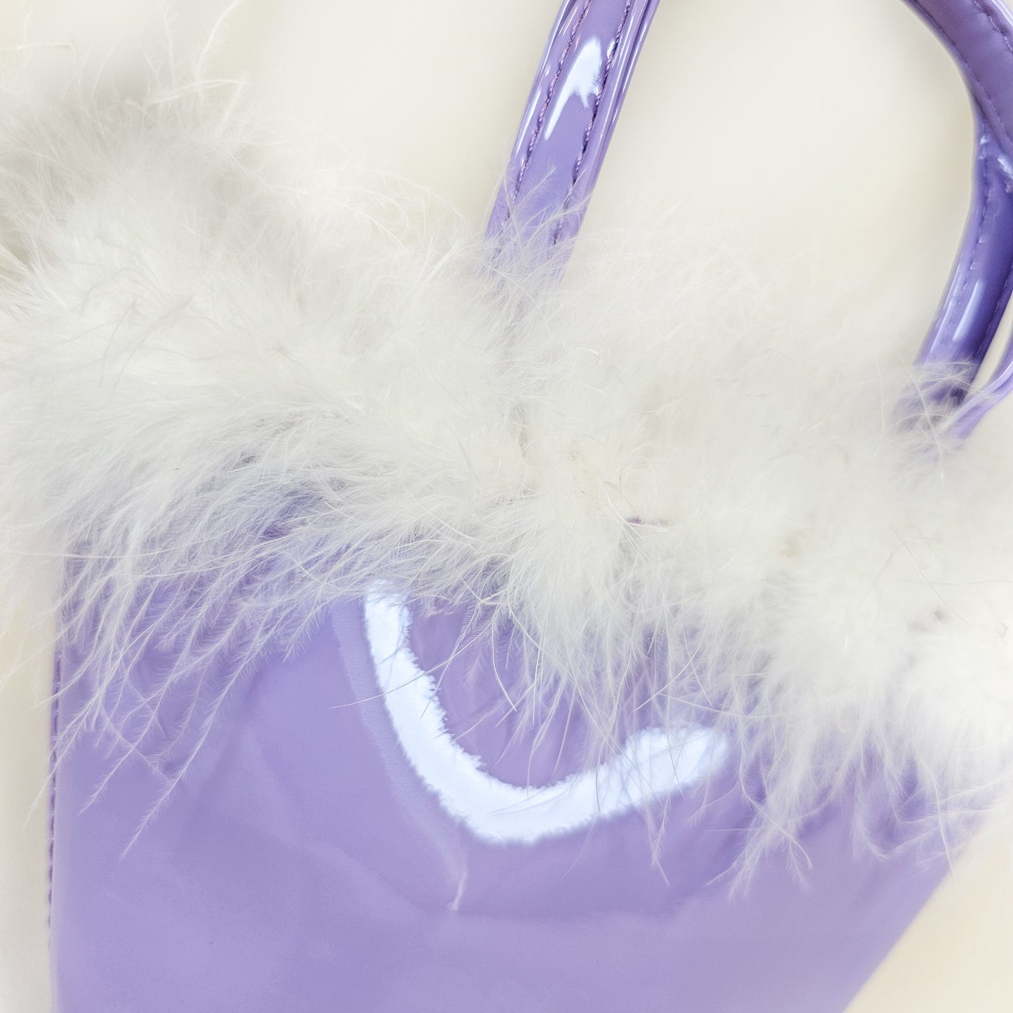 Purple Feather Purse