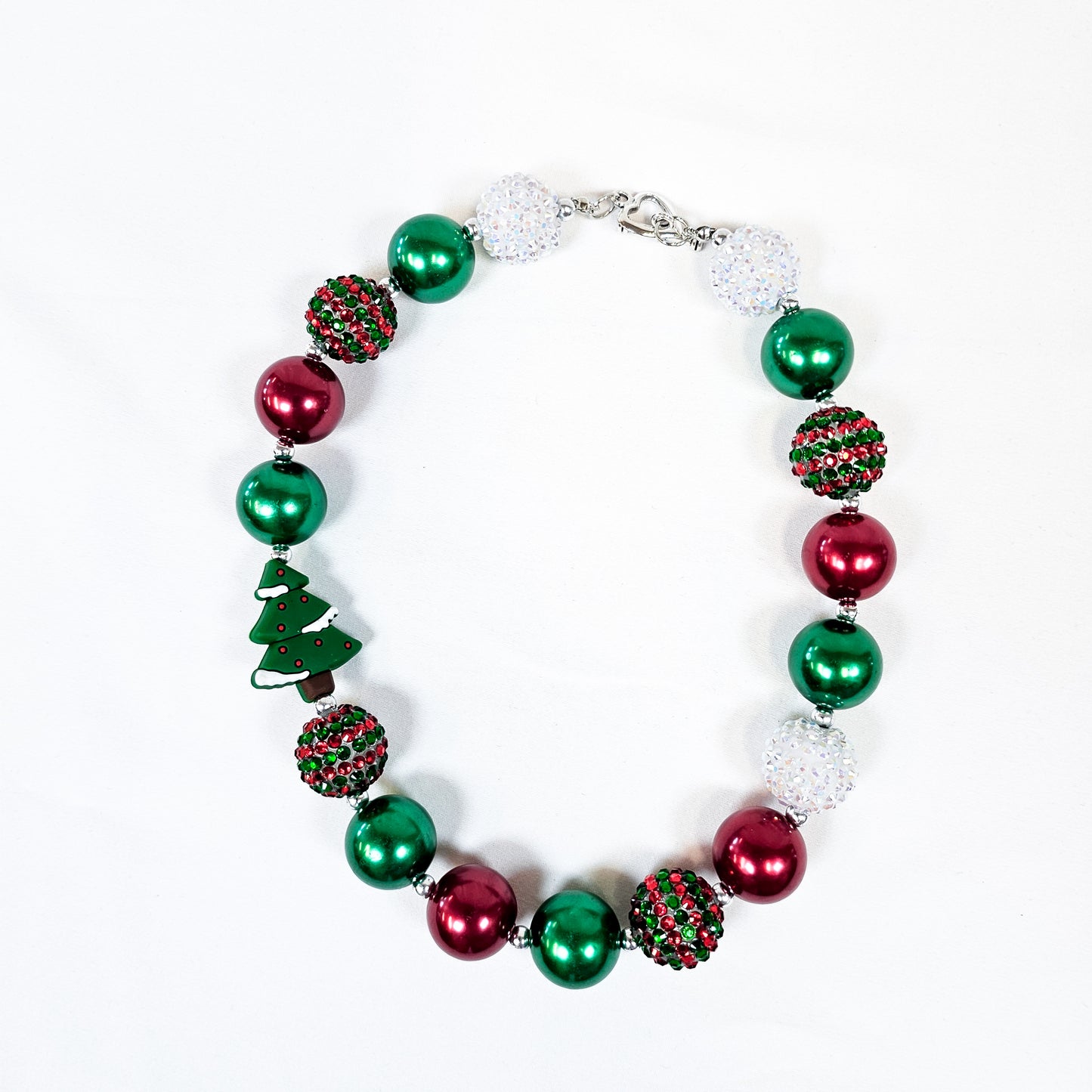 Christmas Tree Bubble Necklace