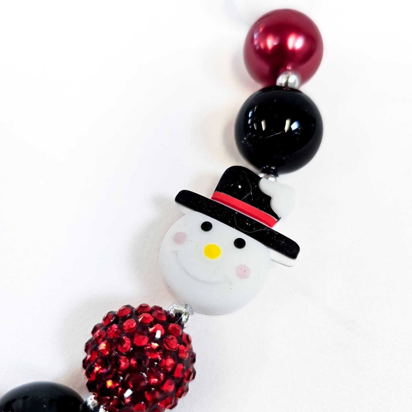 Christmas Snowman Bubble Necklace