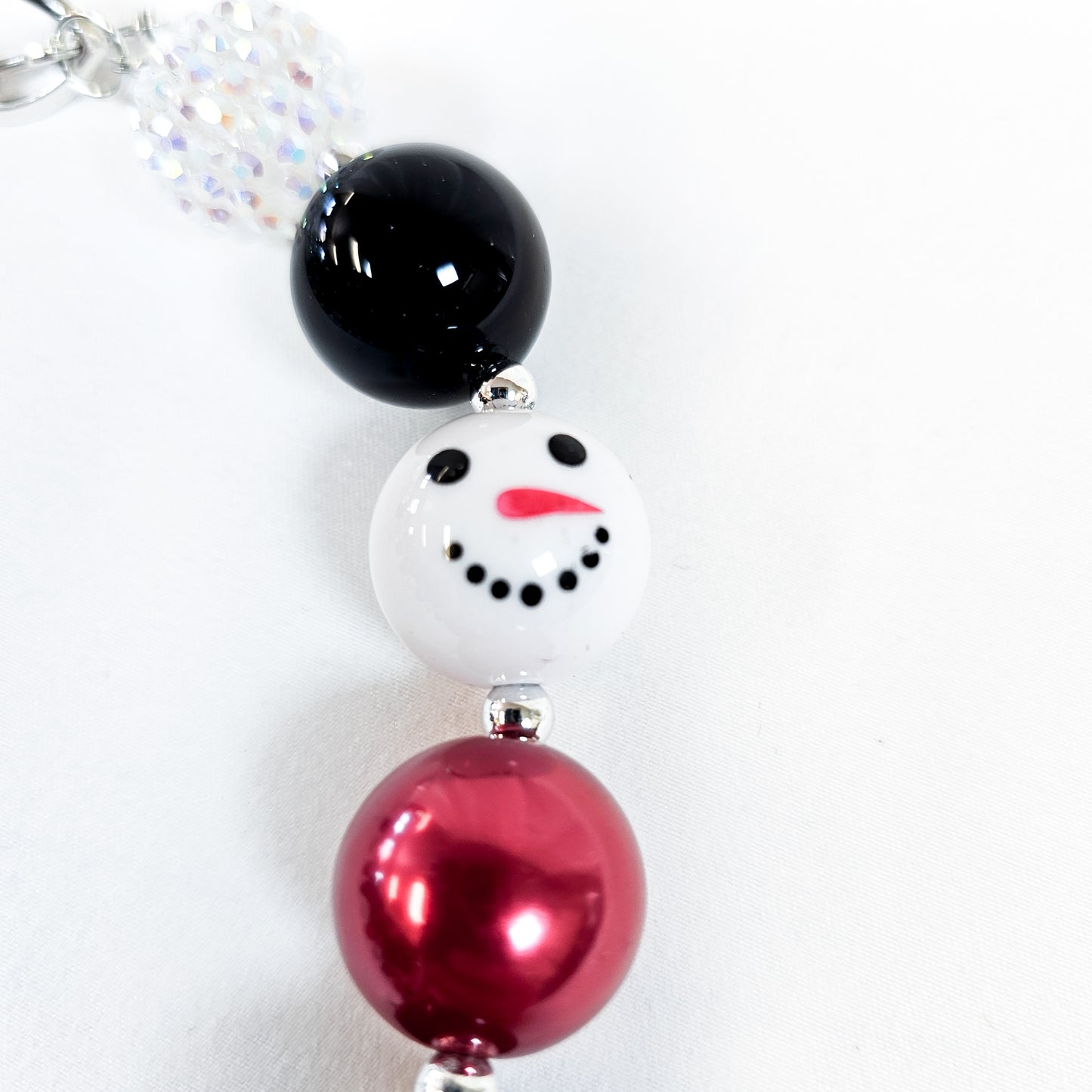 Christmas Snowman Bubble Necklace