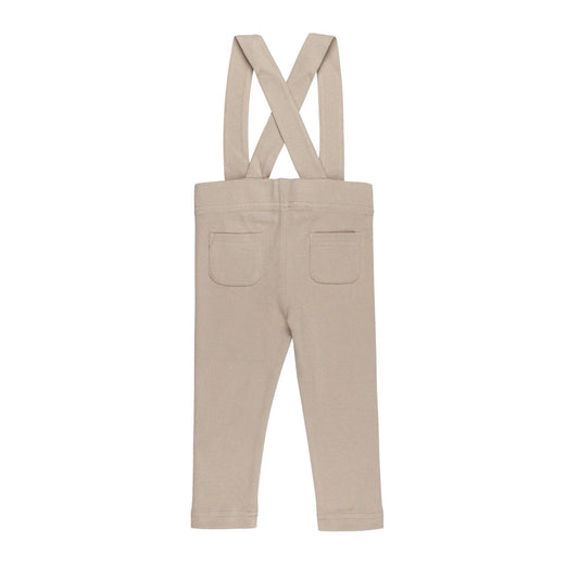Oatmeal | Organic Suspender Pant