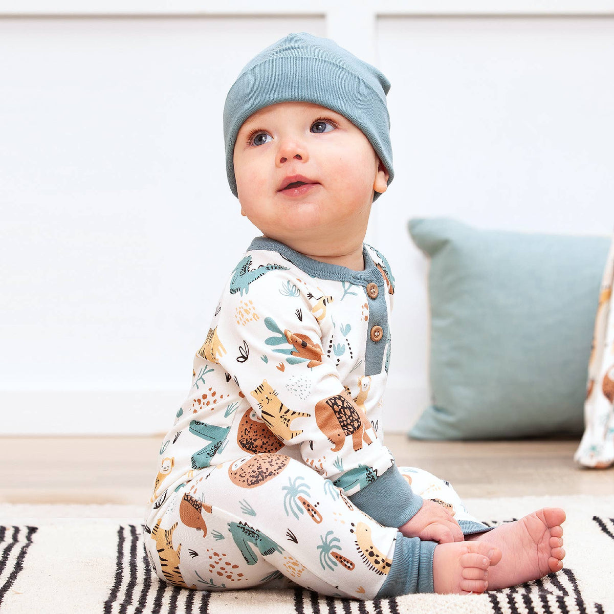 Parker Jungle Jamboree Bamboo Henley Romper