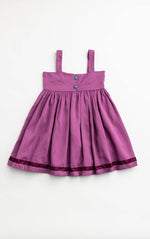 Purple dress with straps on a white background
