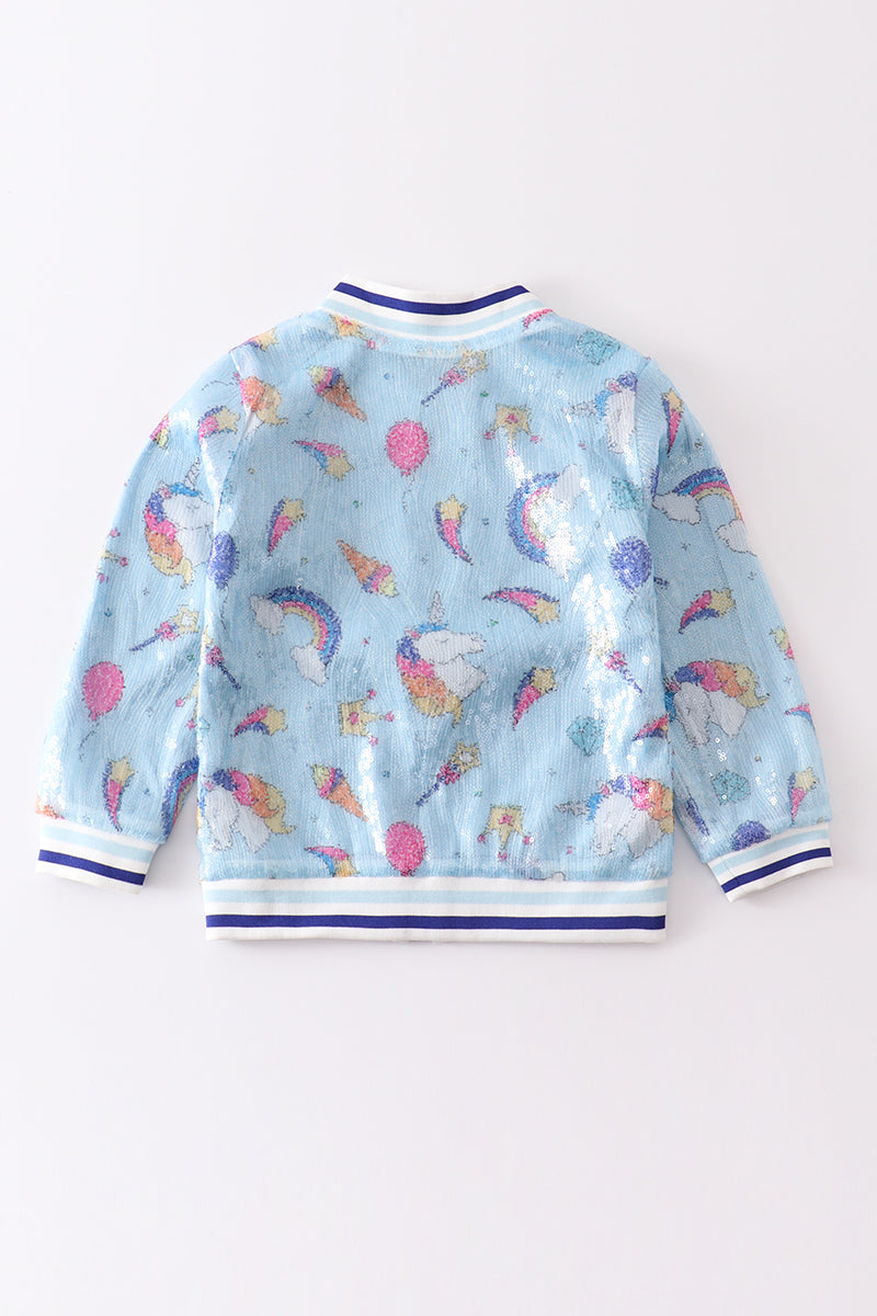 Blue Unicorn Sequin Jacket