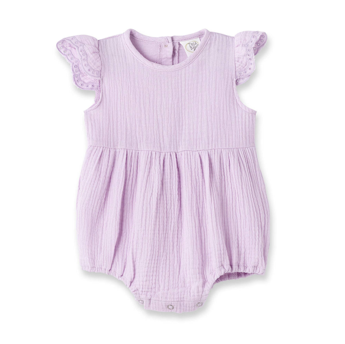 Emilia Lavender Bubble Gauze Bodysuit