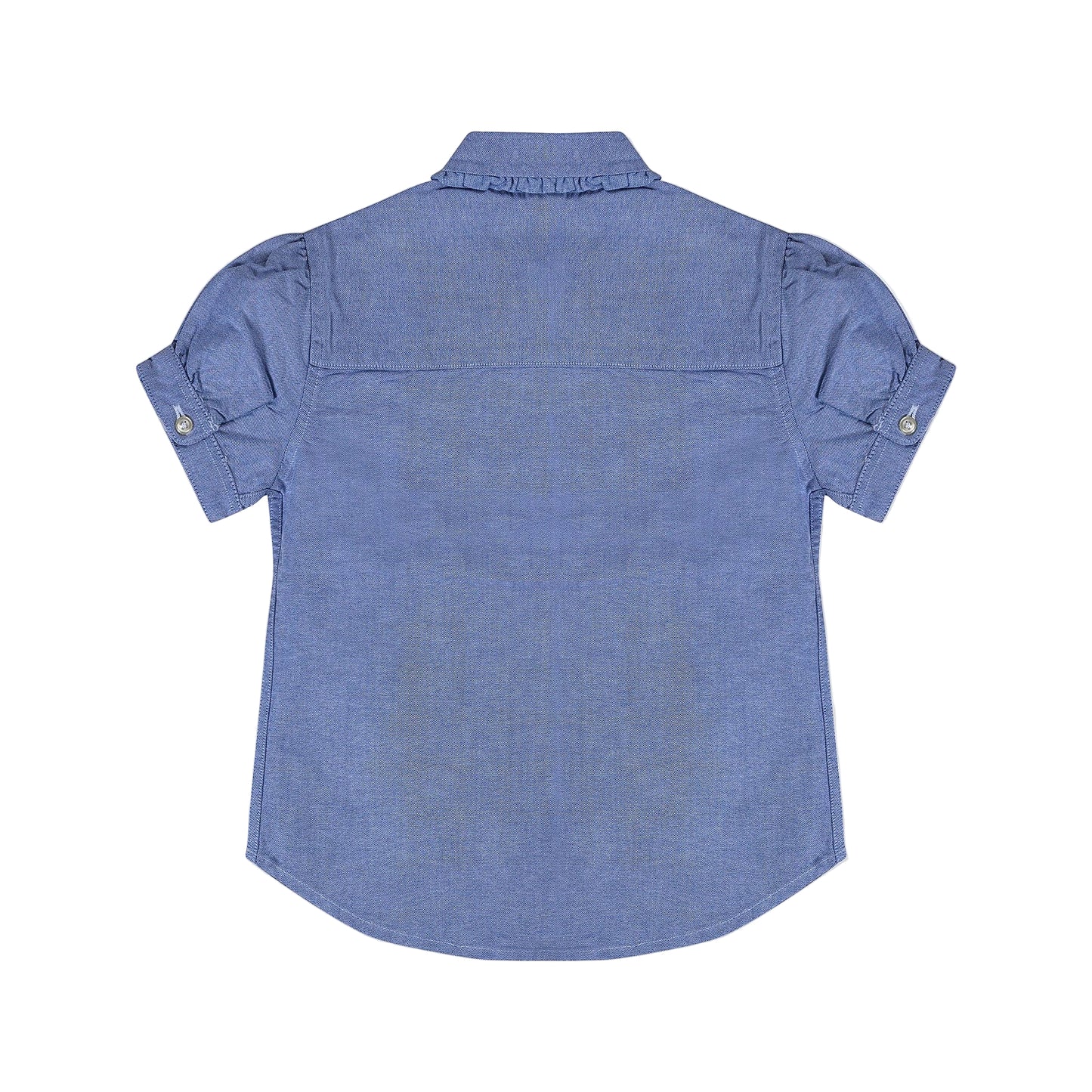Bella Blue Ruffle Collar Shirt