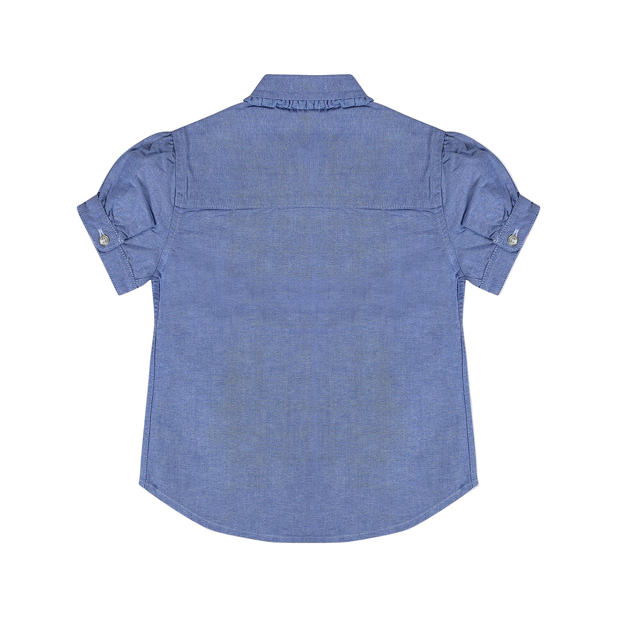 Bella Blue Ruffle Collar Shirt