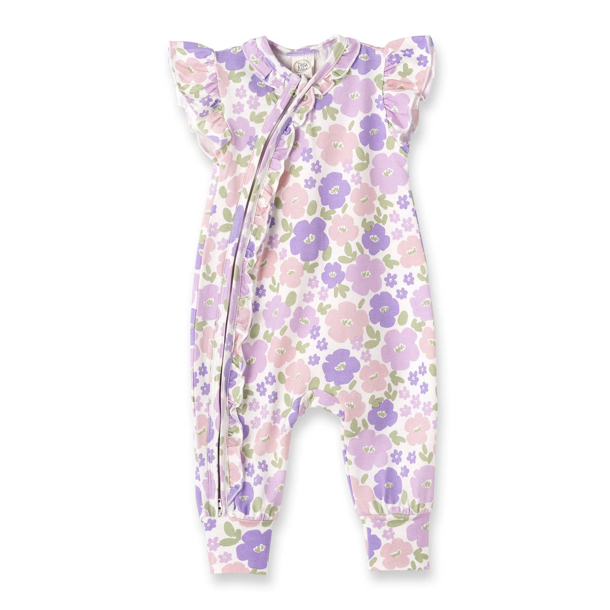 Emilia Floral Bamboo Zipper Romper