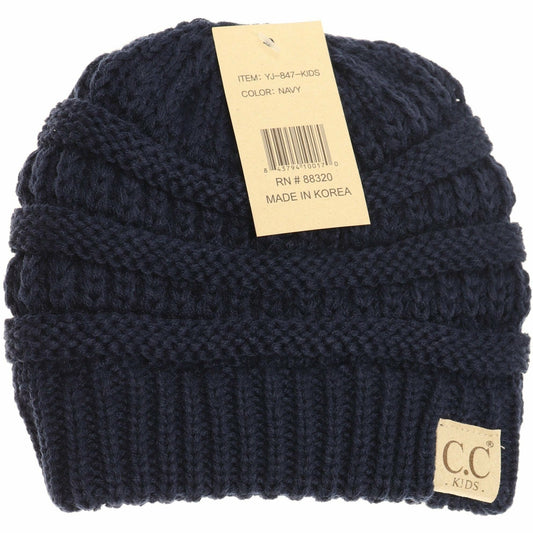 Kids Solid CC Beanie Navy