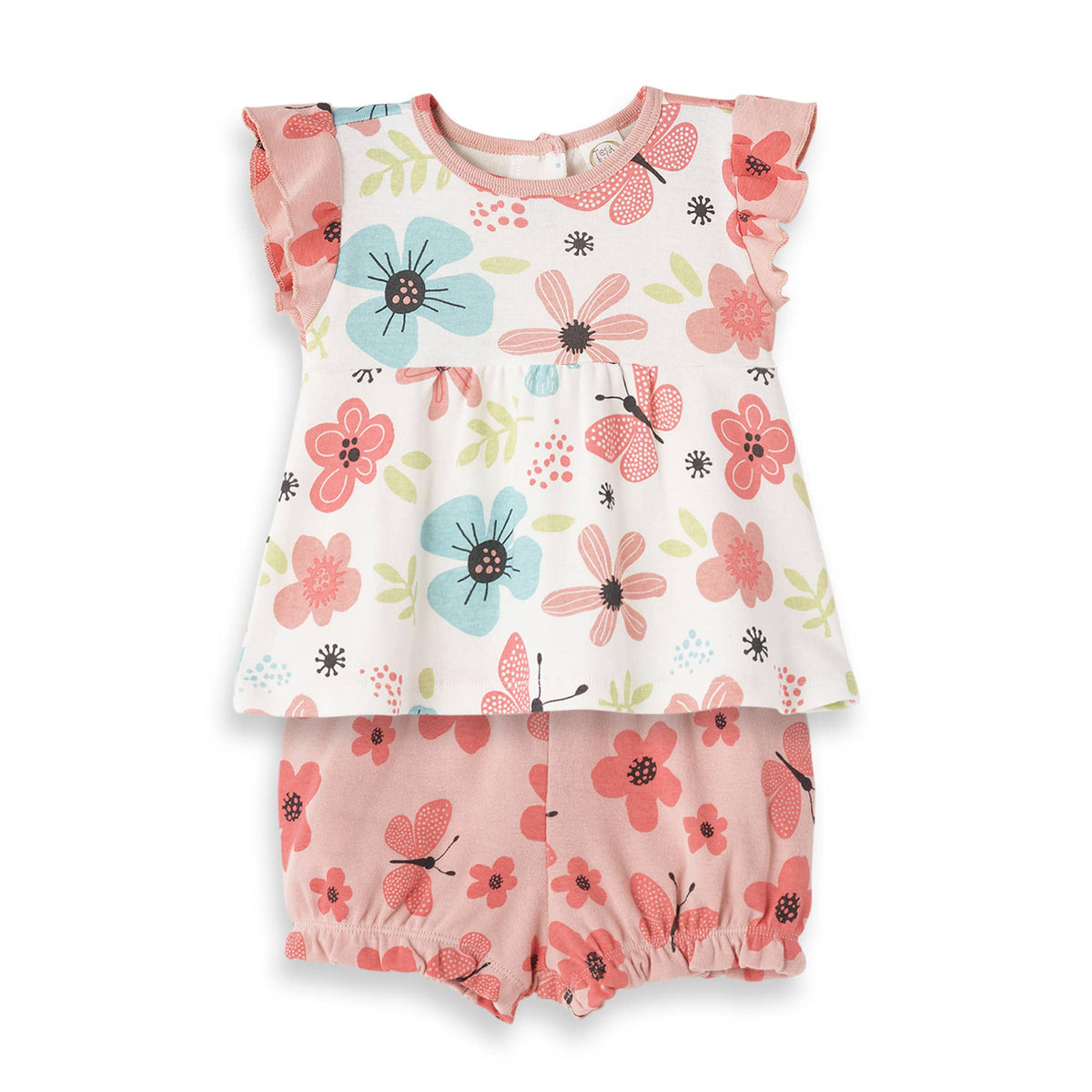 Ayla Fluttering Blossoms Top & Shorts Set