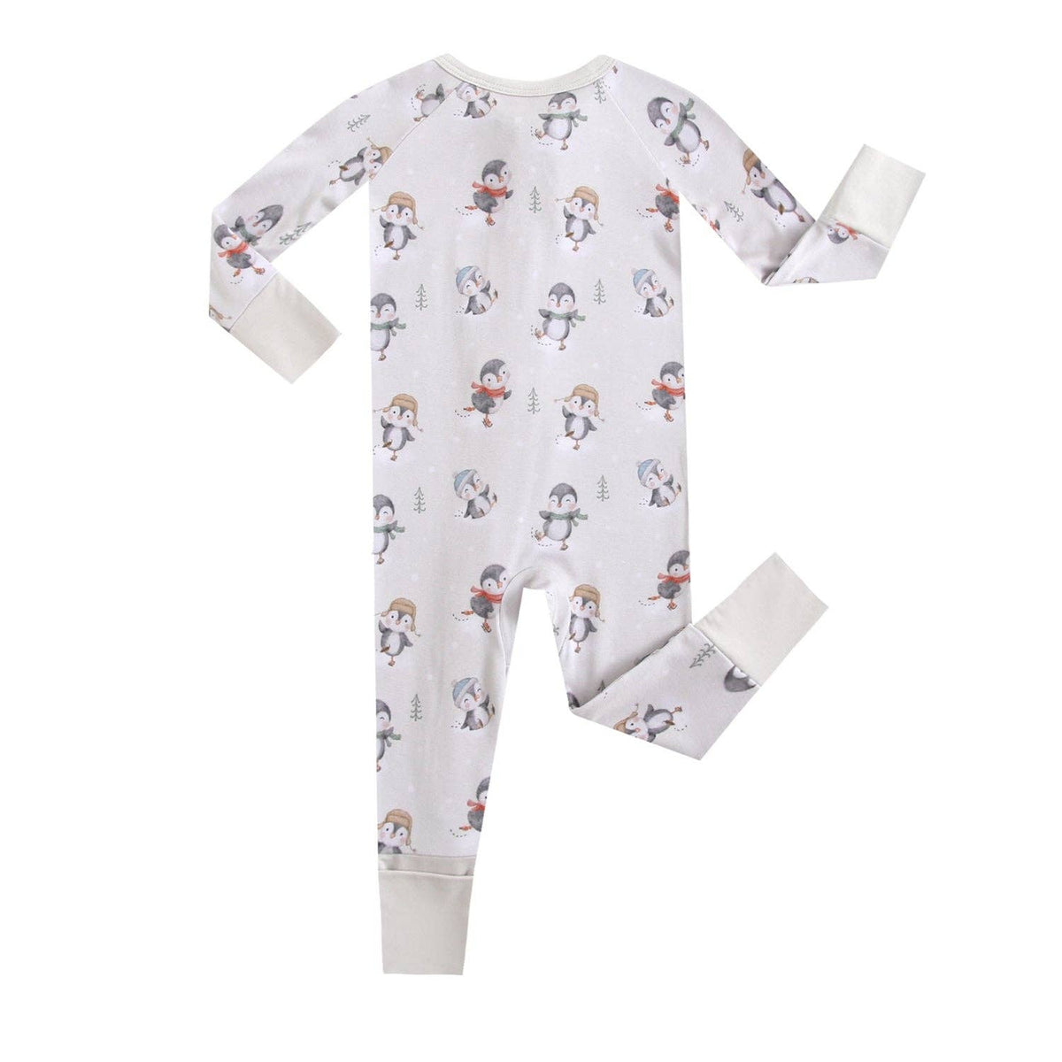 Taylor Penguins On Ice Zippered Romper