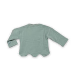Back Green long-sleeve shirt on a white background