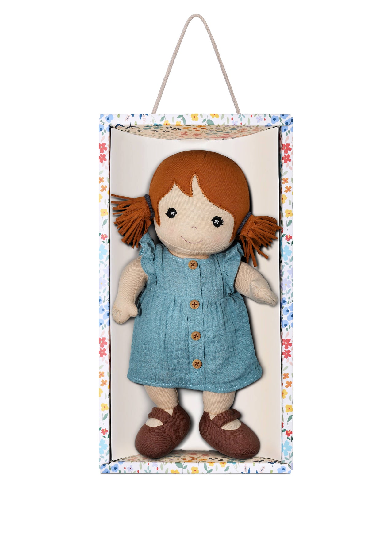 Apple Park Kids Wren red-haired organic cotton doll, additional view