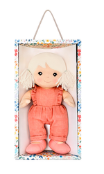 Apple Park Kids Chloe organic cotton velour doll with blonde hair