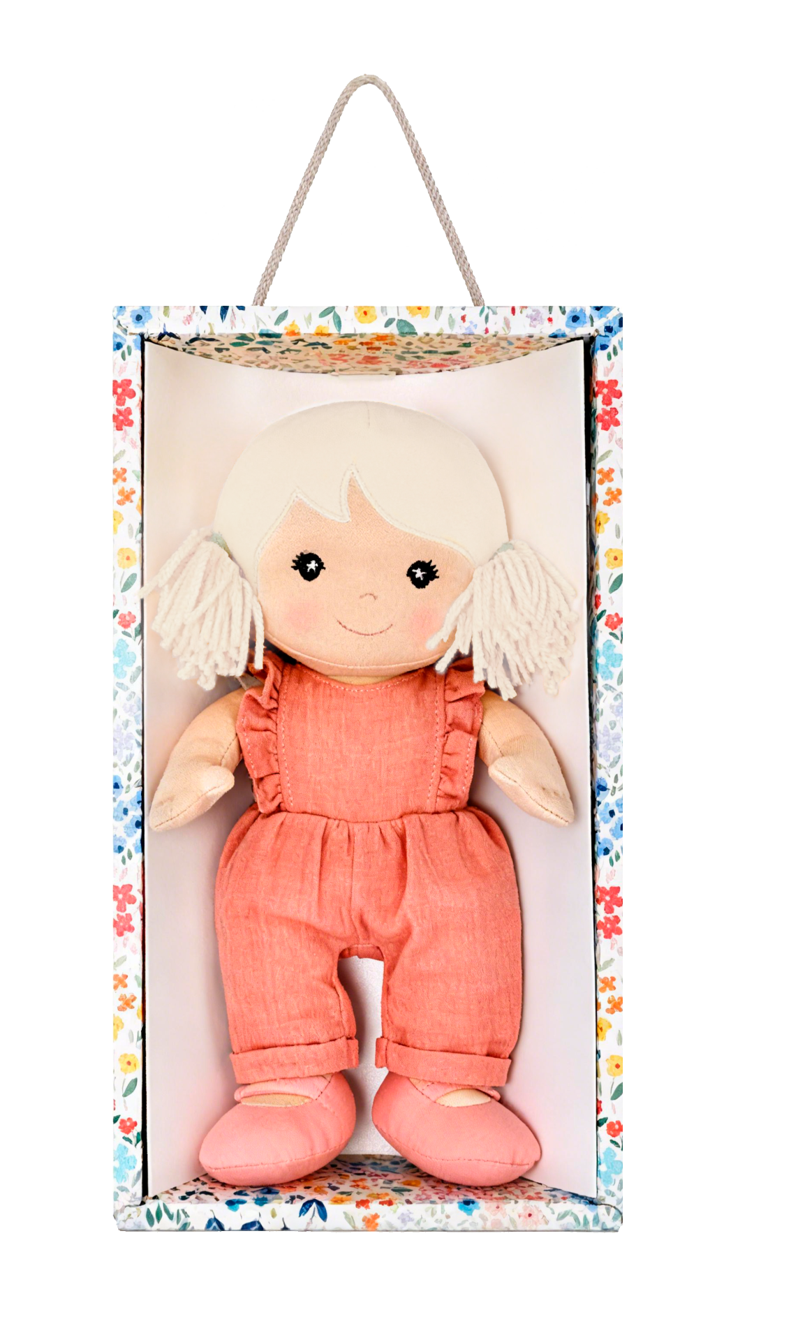 Apple Park Kids Chloe organic cotton velour doll with blonde hair