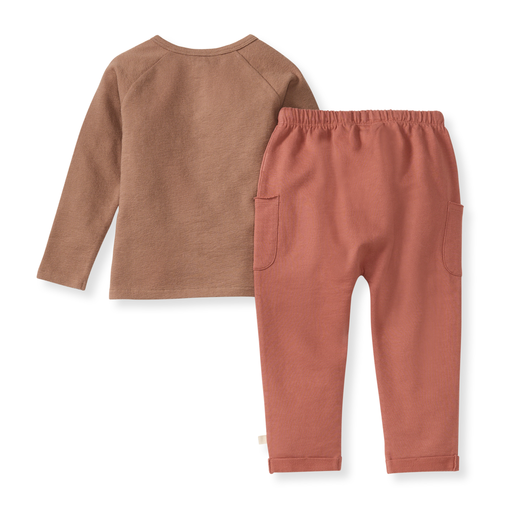 Isaac Textured Knit Toddler Tee Set