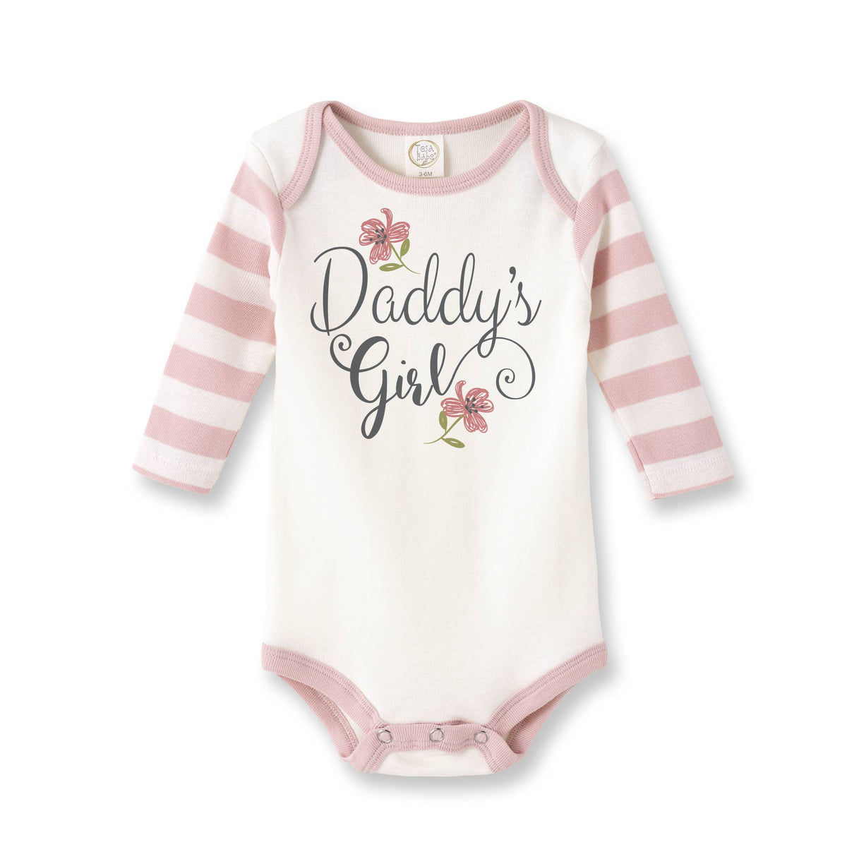 Daddy's Girl Cotton Pink Stripe Baby Girl Romper