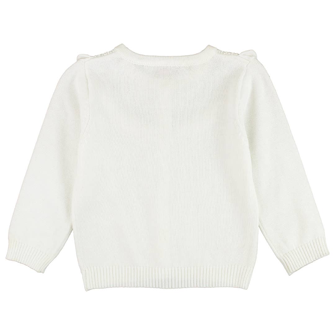 Back of White sweater on a white background