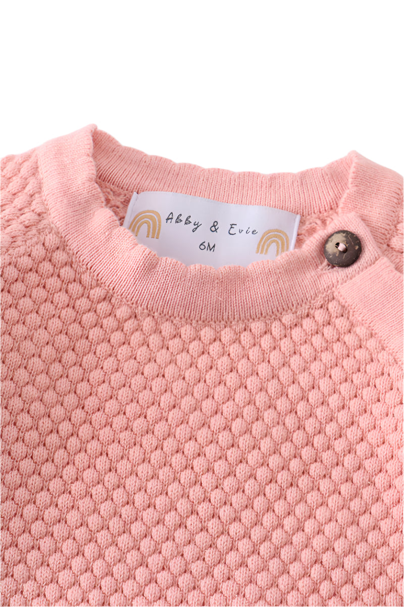 Elizabeth Pink Button Sweater