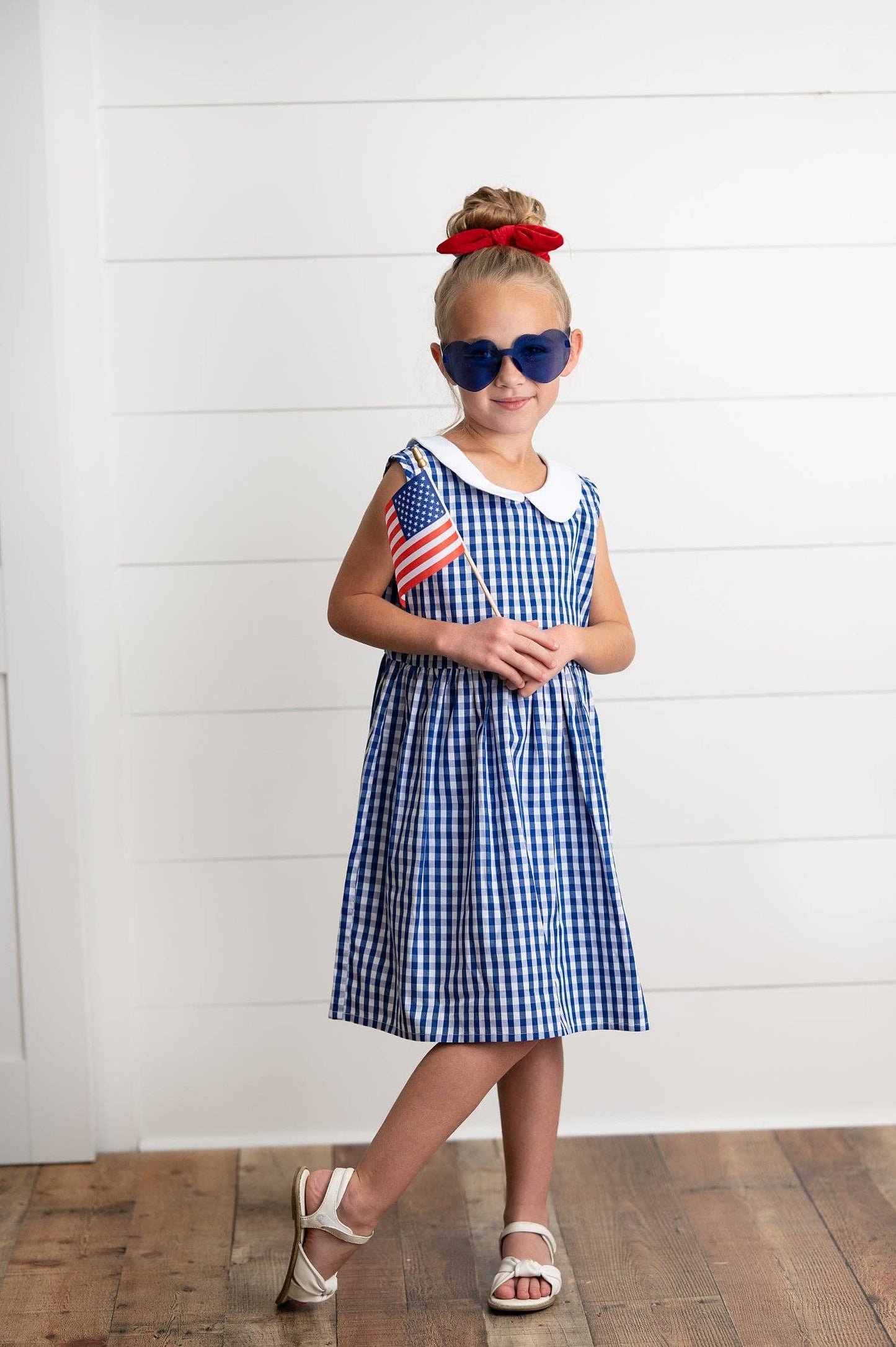Alice Navy Check Gingham Dress