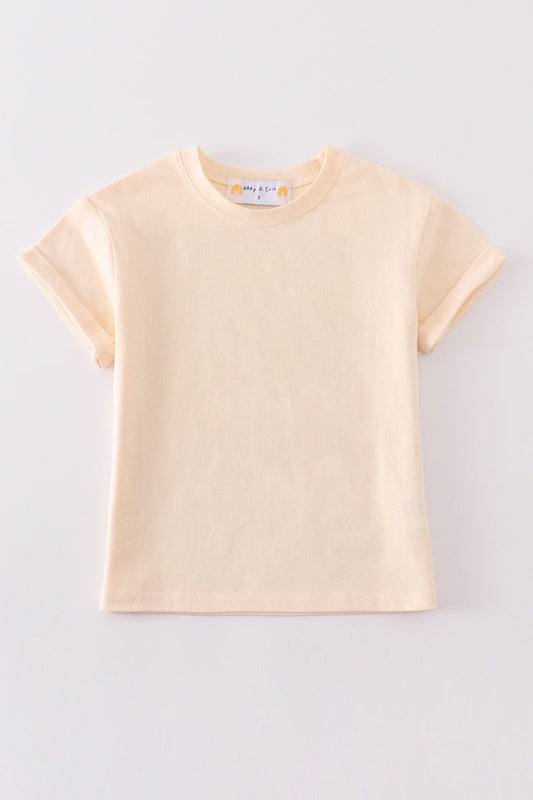 Camila Cream Basic T-Shirt